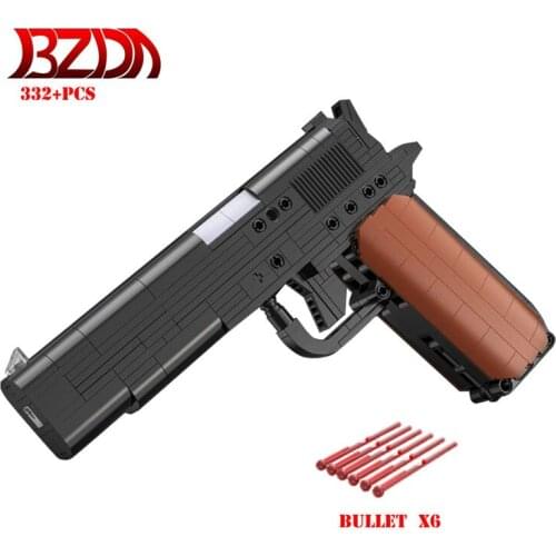 BZDA 95 Automatic Rifles Gun Building Blocks PUBG AWM 98K Sniper Rifle Desert Eagle Pistol Toys For Birthday Gifts Friends