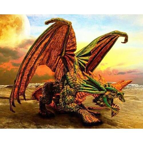 Full Square&round drill 5D DIY Diamond embroidery animal dragon Diamond Painting Cross Stitch Rhinestone Mosaic decor gift