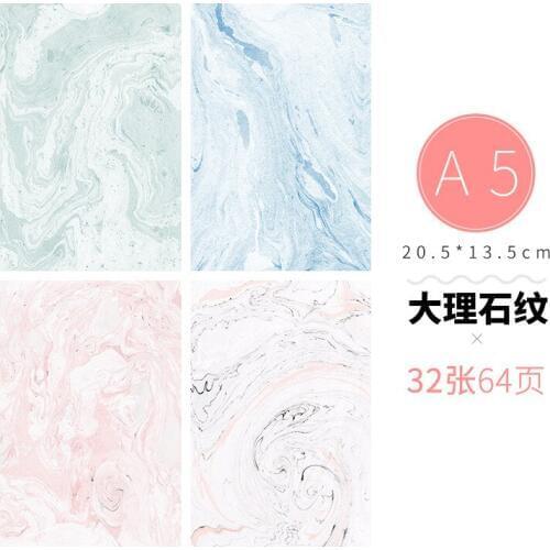 Stationery Marble lines Page n04 n43 Painting for Sketch Writing School Creative Student Supply A5 Notebook Diary