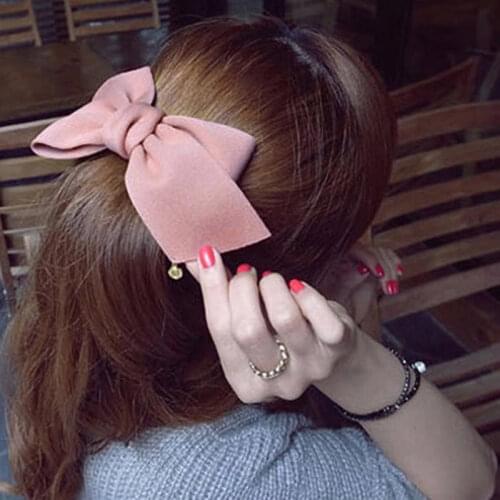 Korea Bow Hair Clips Fashion Lady Cute Ponytail Hair Accessories