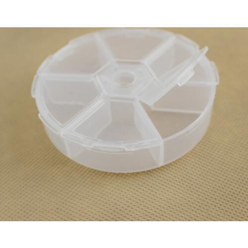 Round Fixed Transparent Pp Plastic Box To Receive A Case Components Fishing Hook With Kit Packaging Storage Medicine Container