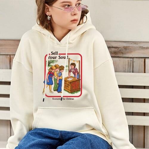 OUSLEE Summer Demon Print Women Hoodie Fashion Street Hoody Autumn Loose Oversize Sweatshirts Harajuku Pullover Clothing Female