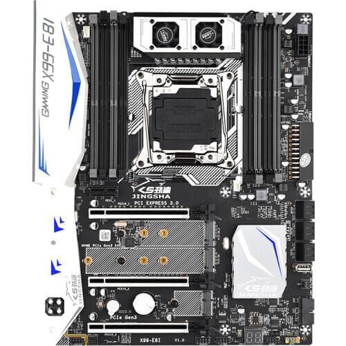 JINGSHA X99-E8i Motherboard LGA 2011-V3/V4 CPU 8*DDR4 1600/1866/2133/2400MH support 2*NVME M.2 PCIE