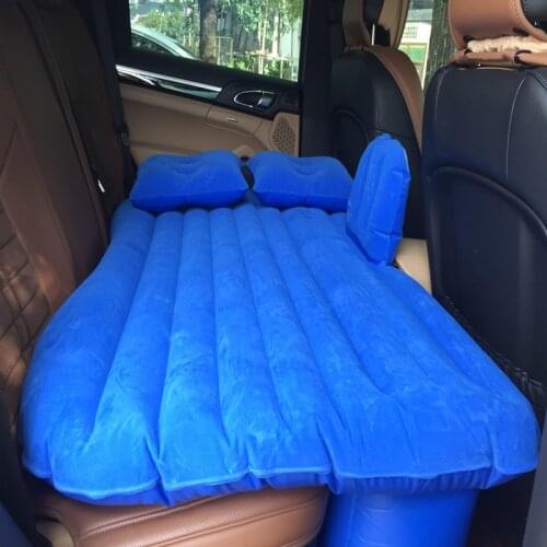 Car Air Bed Inflatable Mattress Back Seat Cushion 2 Pillows Good Quality Car Bed For Travel Camping Flocking Cloth Hot Sale