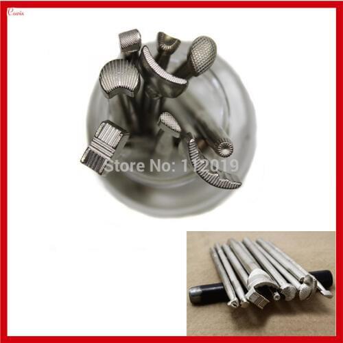 New 9pcs/lot Diy Leathercraft Leather Pattern Stamping Embossing Mold Leather Printing Beveling Tool Engrave Mold