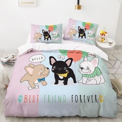 Comforter bedding sets Child duvet cover bed linen euro For Kids Baby Cartoon Bedding For home Dog Lovely Bed Set 140x200