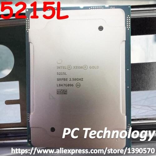 Original Intel Xeon Gold 5215L cpu QS Gold5215L Processor 13.75M Cache 2.50GHz 10-cores 85W LGA3647 Scalable CPU free shipping