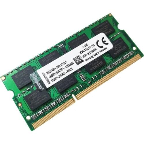 Kingston 4GB 8GB DDR3L Laptop Memories 1066MHZ 1333MHZ 1600MHz PC3 1.35V 204 pins 2RX8 Non-ECC Unbuffered SODIMM 2GB DDR3 RAM