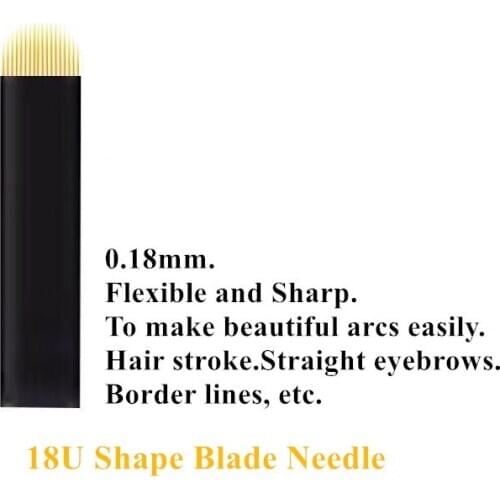 PM Permanent Makeup Manual Pen Gold-plated Needle Eyebrows Microblading Cartridge