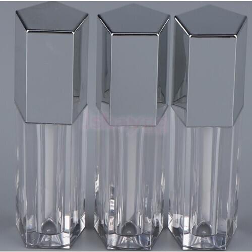 3Pcs/Pack Mini Clear 5ml Empty Lip Gloss Tube Lip Balm Oil Bottle Cosmetic Lipstick Containers Refillable Bottles Makeup Tool