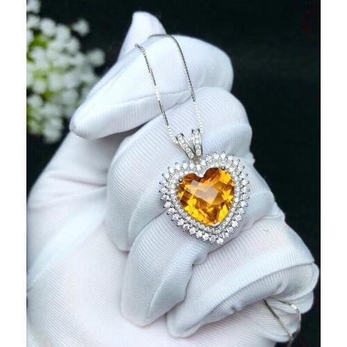 Shopkeepers recommendation, the latest necklace, 925 pure silver Topaz necklace, ladys boutique, beautiful heart shape