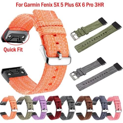 Correa Smart Watch Band Eastfit Straps For Garmin Fenix6 6X 5X 5 3 3HR Forerunner 935 945 Quick Release Watchband Nylon Bracelet