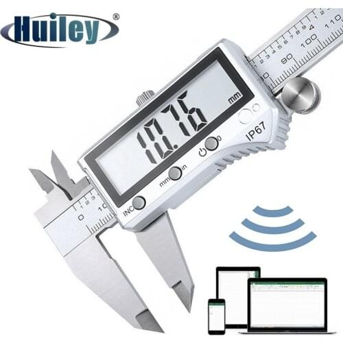 Bluetooth Digital Vernier Caliper Waterproof Stainless Steel Caliper Ruler for Measuring Workpiece Tools Diameter Height Depth