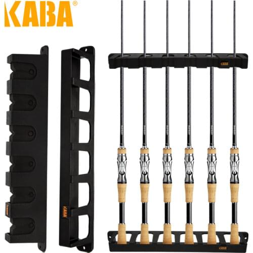 KABA Fishing Rod Rack Fishing Pole Holder Rod Holders Wall Mount for Garage Fishing Rod Storage Rack Bracket Holder