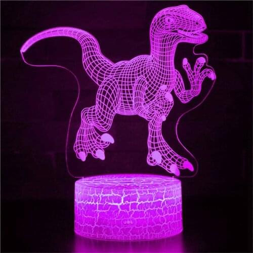 Anime for Dinosaur 3D Model Cartoon Character Night Light Giant Mouth Dragon LED USB Table lamp Childrens Bedroom Birthday Gift