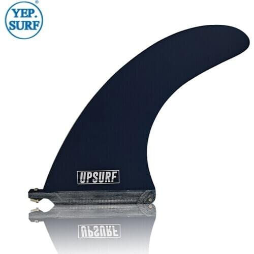 “Upsurf” dark Blue color Surf longboard fin 8/9 inch Barbatana Surf 8/9 Fin Fibreglass in Surfing single Fin stand up paddle