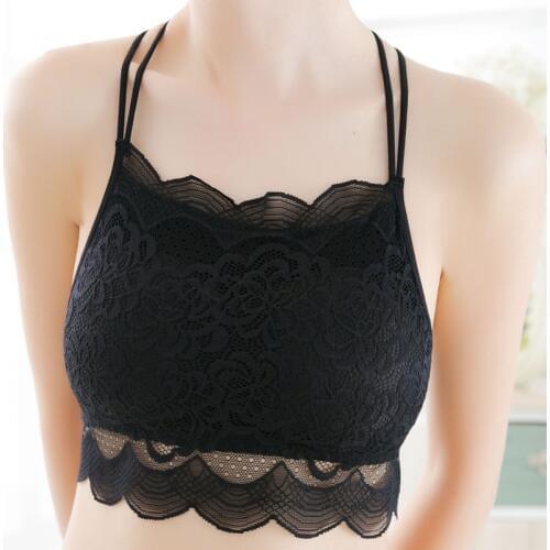 2018 New Sexy Lace Bra Women Summer Bralette Girl Beauty Back Wireless Top Bust Bra Padded Modal Female Bras Lolita Fashion