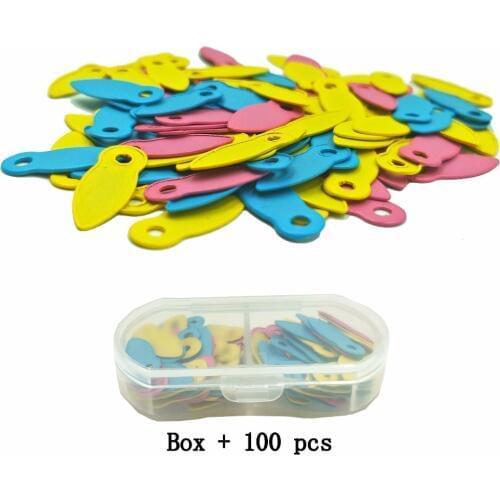 100pcs + Storage Box Diy Photo Album Frame Decoration Brads Scrapbooking Rotating Locks Buttons Embellishment Brads 6 Color