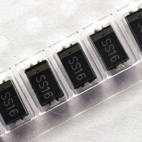 100pcs SS16 SMA SMD DO-214AC Schottky Diode