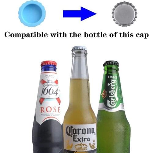 12Pcs Silicone Beer Bottle Cap Reusable Wine Stopper Leak Free Fresh Keeping Sealers Cover For Wine Beer Beverage Bottle Barware