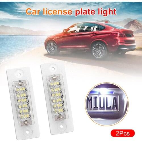 2pcs Car LED License Plate Light Working Lamp LED Car License Plate Light Replacement Car light for VW Jetta MK5 T5 Passat 3C Ca