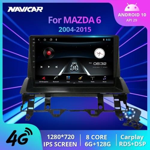 2Din Android10 Car Radio For MAZDA 6 2004-2015 GPS Navigation Auto Radio Stereo Receiver Car Multimedia Player Bluetooth Player