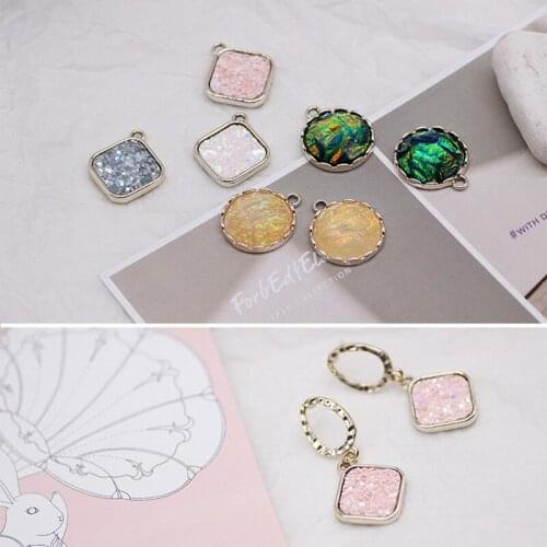 Blingbling shiny spring jewelry geometric shape pendant homemade earrings earrings DIY jewelry accessories