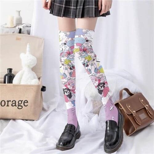 Japanese Lolita Velvet Stockings Over Knee Sexy Thigh stocking Cute Novelty High Stockings Cosplay Accessories 5SW39