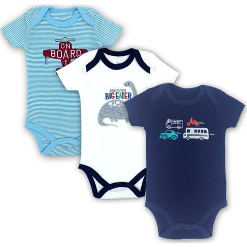 Uniesx Newborn Baby Rompers Clothing 3Pcs/Lot Infant Jumpsuits 100%Cotton Children Roupa De Bebe Girls&Boys Baby Clothes