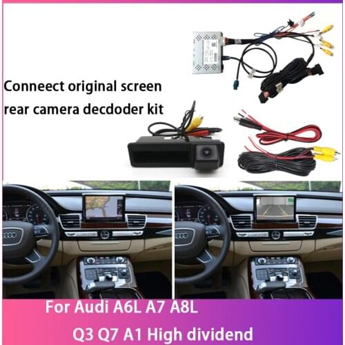 For Audi A6L A7 A8L Q3 Q7 A1 High dividend Reverse Camera Interface Decoder Rear View Backup Camera Screen Update Driving Image