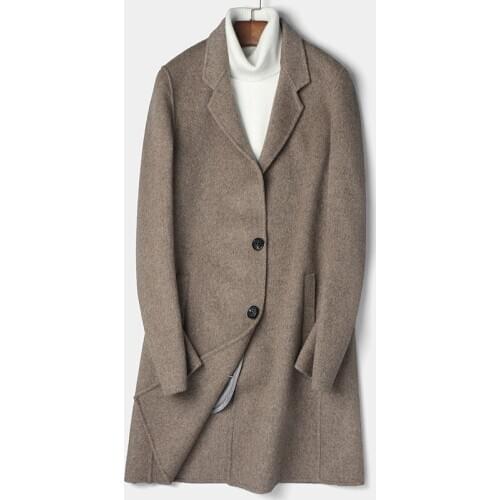 Double-sided Wool Coat Men Long Jacket Korean Overcoat Mens Coats and Jackets Casual Abrigo Hombre 81Z8803 KJ2433