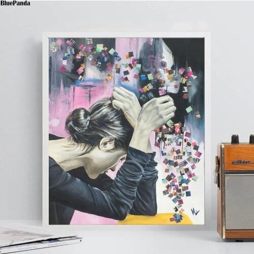 Beautiful Clothes Looking Down Portrait Painter Canvas Painting Oil Print Poster Wall Art Picture For Living Room Home Decor