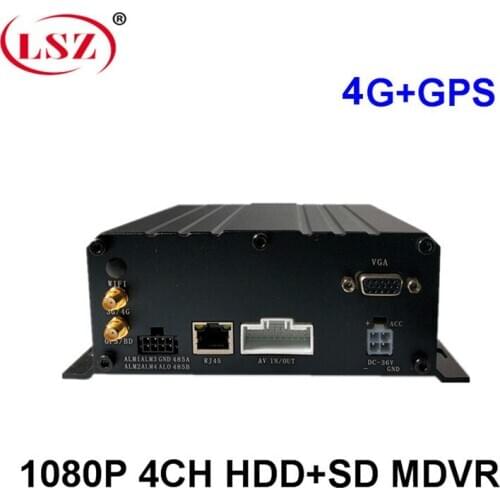 LSZ source factory sd + hard disk recording 4g gps mdvr audio and video 4 remote monitoring small car / sanitation truck / crane