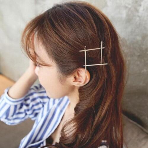 Fashion Metal Love Heart Hair Clip Elegant Star Round Barrette for Women Girls Sweet Hairpins Barrettes Hair Accessories