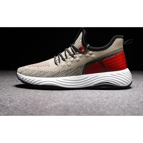 Mens Summer Sneakers Man Shoes Casual Men Sport For Mens Sports Sapatos Sneakers Solid White Fashion Knitting Sneaker