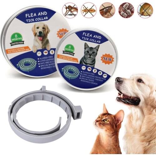 Antipatasitic Dog Collar 8 Month Deworming Anti Flea And Ticks Collar For Dogs Cat Anti Chip Anti-Flea Collars Dog Accessories