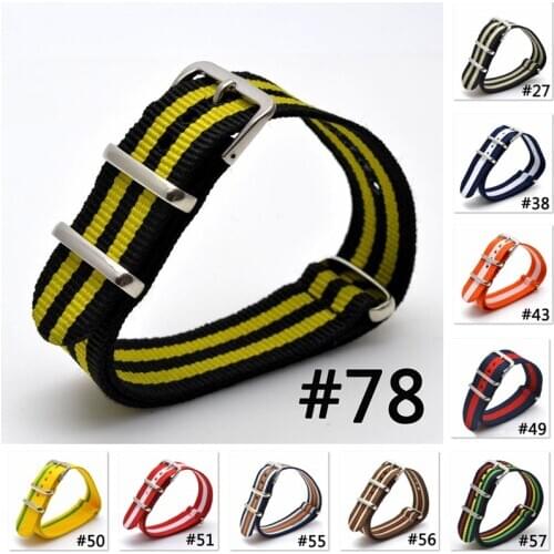 Band for Nato Nylon Watch Strap Army Sport Watchbands Belt Metal Buckle Wristband Mens 18mm 20mm 22mm 24mm Relojes Para Hombres