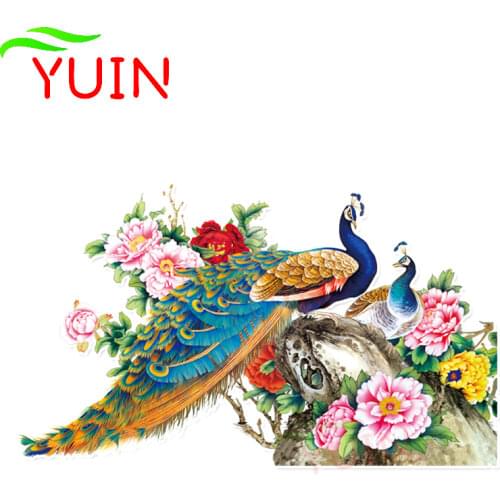 Coolest Colored Peacock Lovely Animal Car Sticker Fashion Auto Accessories PVC Decoration Waterproof High Quality Decal 17*10cm
