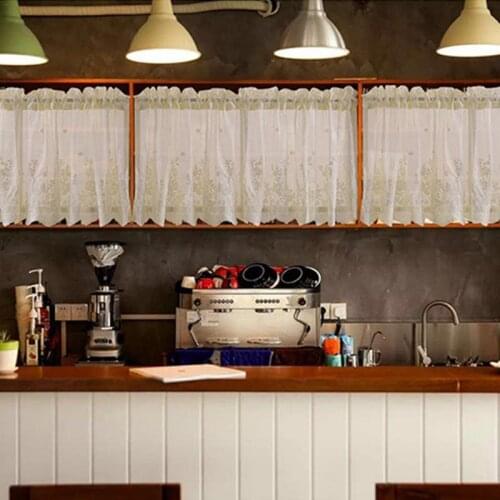 Newest Window Curtains For Living Room Kitchen Lace Curtain Rod Pocket Bedroom Lace Curtains Fabrics Drapes
