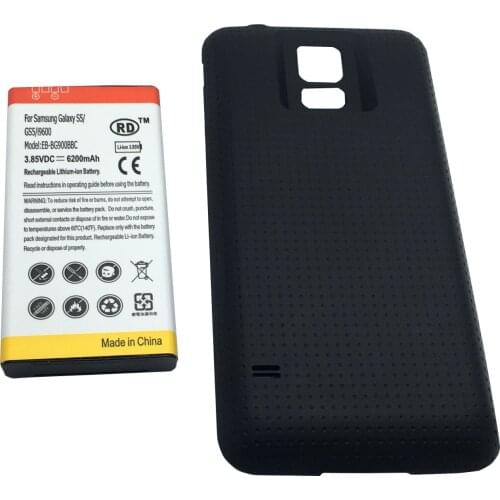 Samsung Galaxy S5 i9600 Extended Battery Case Replacement For Samsung Galaxy S5 i9600 With Black Back Cover