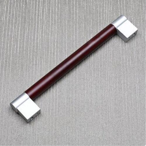 192mm modern fashion furniture large handle red wood grain cabinet wardrobe door handle matte silver dresser door pull knob 7.6"