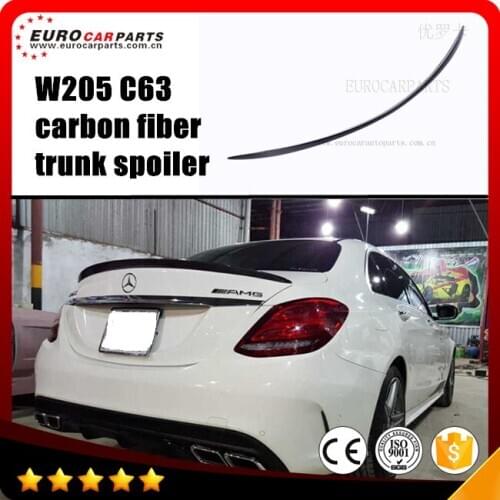 W205 C63 trunk spoiler fit for MB C-class W205 14~16y to C63 AM-style C63 carbon fiber spoiler