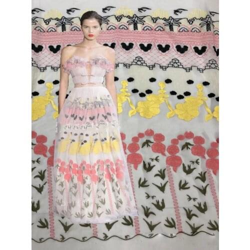 Bridal lace fabric luxury lace fabric tulle fabric african white lace fabric high quality lace 2019 DYSGZL8