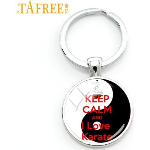 TAFREE New Brand design Judo Karate sports keychain high quality handmade women men fashion key chain ring jewelry gift SP594