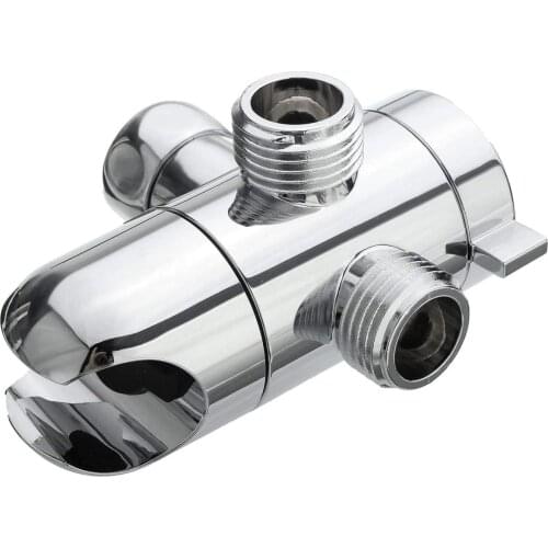 3 Way Tee Connector Shower Adapter Adjustable Shower Head Diverter Valve Bathroom Shower Valve