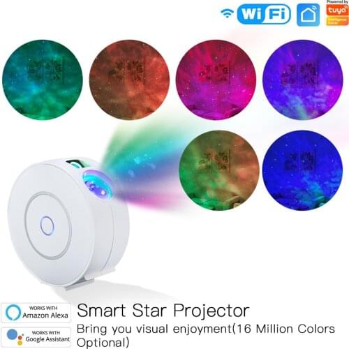 Tuya WiFi Smart Star Projector Galaxy for Holiday Party APP Control Smart Home Nebula Projector works for Google Home Alexa