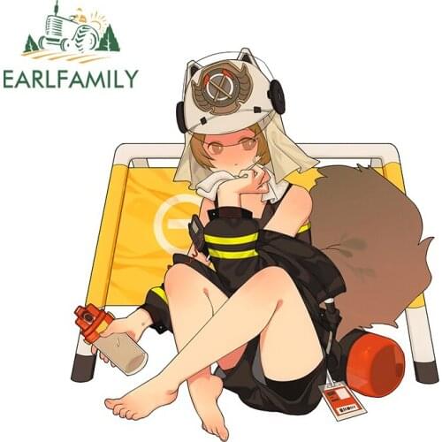 EARLFAMILY 13cm x 9.4cm for Arknights Vinyl Car Stickers Waterproof Windshield Anime Decoration Scratch-proof Window Decal