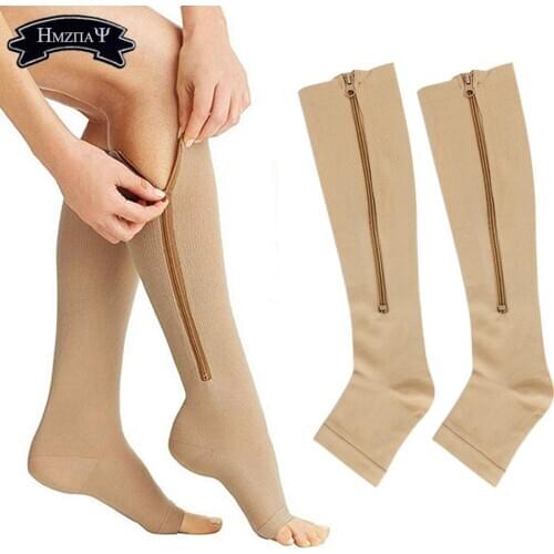 1Pairs Sports Compression Socks Zipper Sock Suitable For Men and Women Running Sports travel Compression Socks