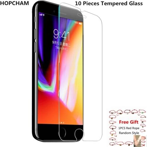 10 Pieces 0.33mm 9H 2.5D Tempered Glass for iPhone 6 6S 5 5s 5c SE 4s 7 8 screen protector Film for iphone 7 plus for iphone X