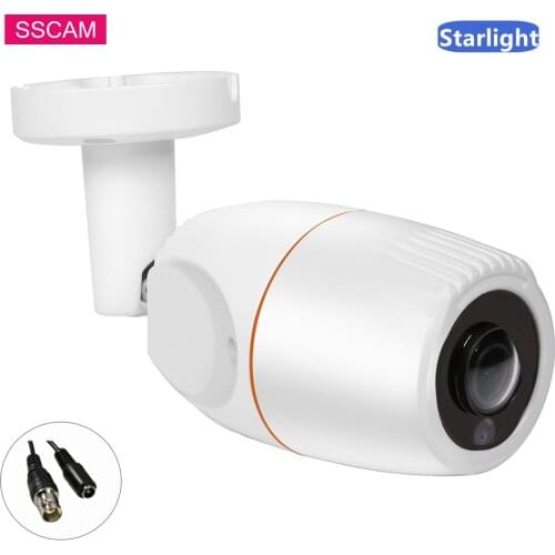 2MP Starlight AHD CCTV Camera Outdoor 1080P Wide Angle 180 Degree Color Night Vision Home Security Fisheye Camera Waterproof